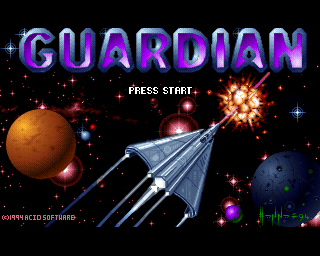 Guardian title screen for Amiga CD32